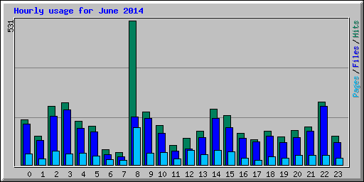 Hourly usage for June 2014